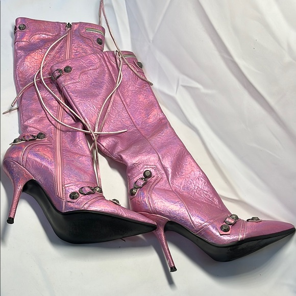Shoes - Pink High Heel Boots